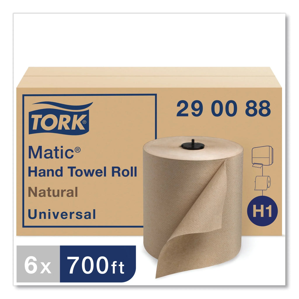 700 Towel, Natural, Rolls/Carton x Roll Matic ft, 6 7.7" -TRK290088 Hardwound Tork