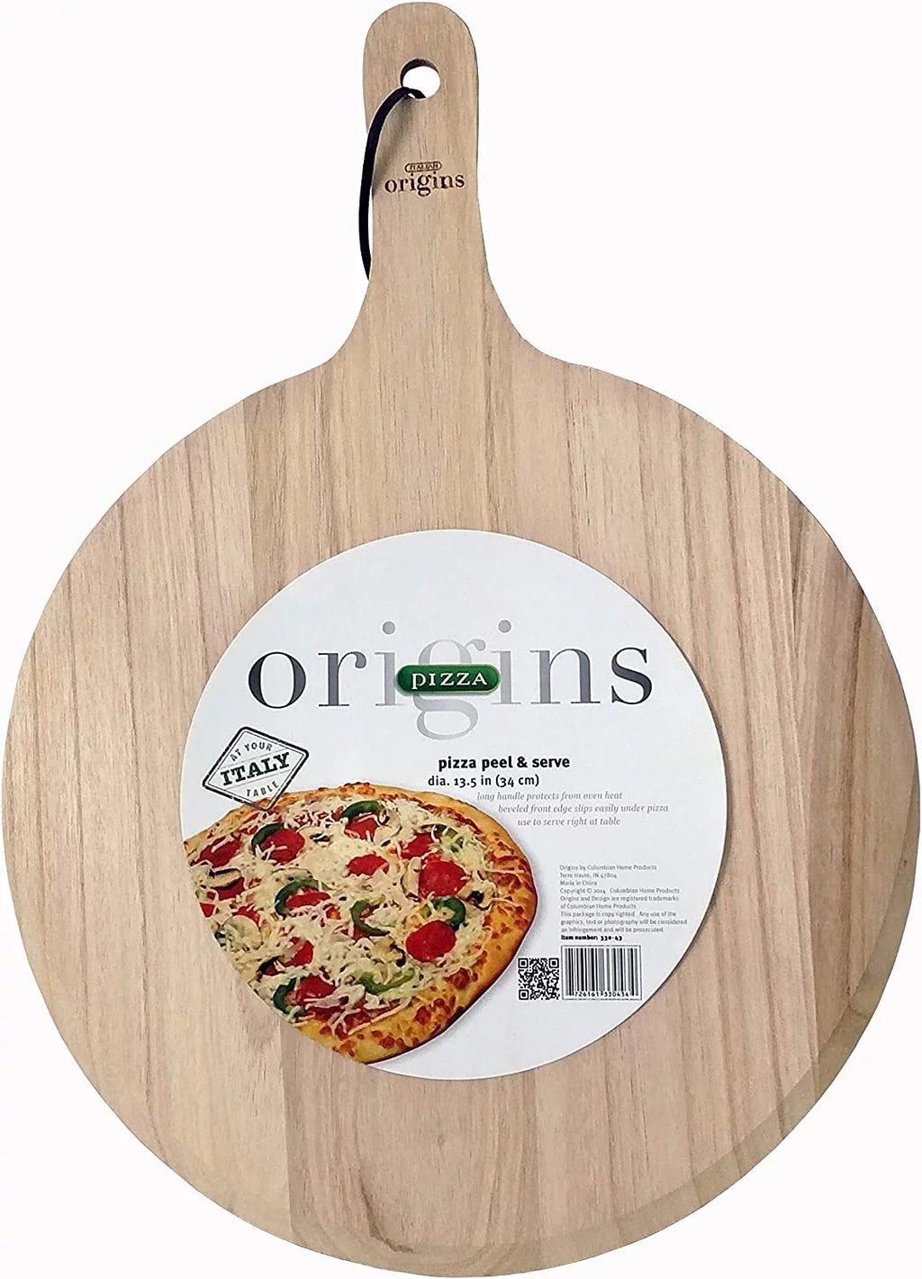 Pizza by Origins 21-Inch Peel, 13 Wood, Round Italian