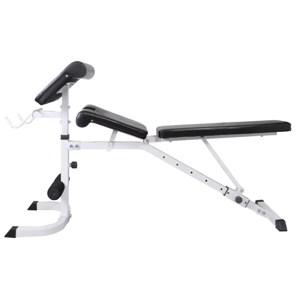 with Bench Dumbbell Rack; 264.6 Barbell Set and vidaXL Workout Weight lb