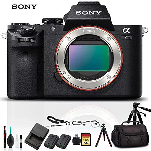 Reader Memory Accessories 64GB , Alpha Bag, Tripod, Soft a7 Mirrorless Essential Battery, Card, ILCE7M2/B Additional Plus With Card Sony Camera II