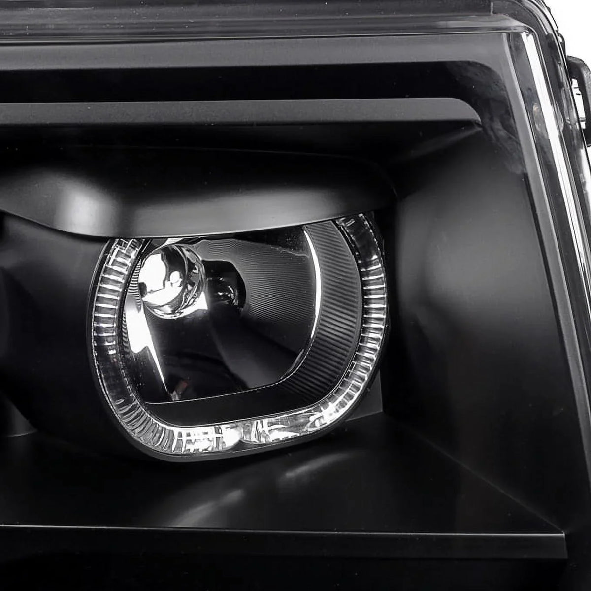 Ring] light AKKON Halo Headlights - Pickup 09-14 LED Truck Set Tail + LED Projector F150 [Dual F-150 For Black