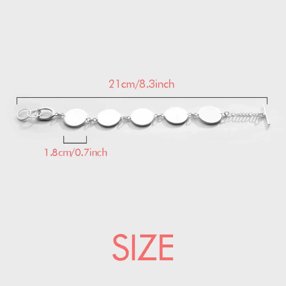 Bangle Design Heart Chain Electrocardiogram Pattern Bracelet Charm Jewelry