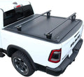 Cover Black Bed Low Retractable Ram Tonneau Waterproof Cross Fits 1500 (67.4”) Road 2019-2022 Syneticusa 5'7" Bars with Matte Hard Profile Aluminum Off