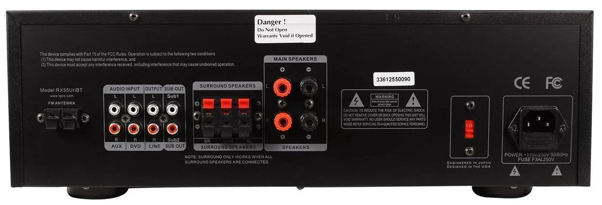 Speakers RX55URIBT Pro Theater Home Receiver+4) 6.5" Ceiling Technical Bluetooth