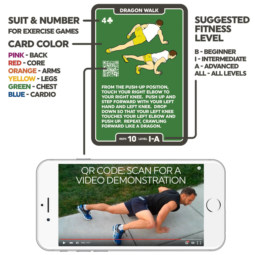 Card a Fat Burn 52 Exercise Mega Playing Included. Build (Bodyweight Stack Cards: Fitness Video Muscle. by Designed Expert. Bodyweight No Equipment Pack) Workout Needed. Instructions Game. Military