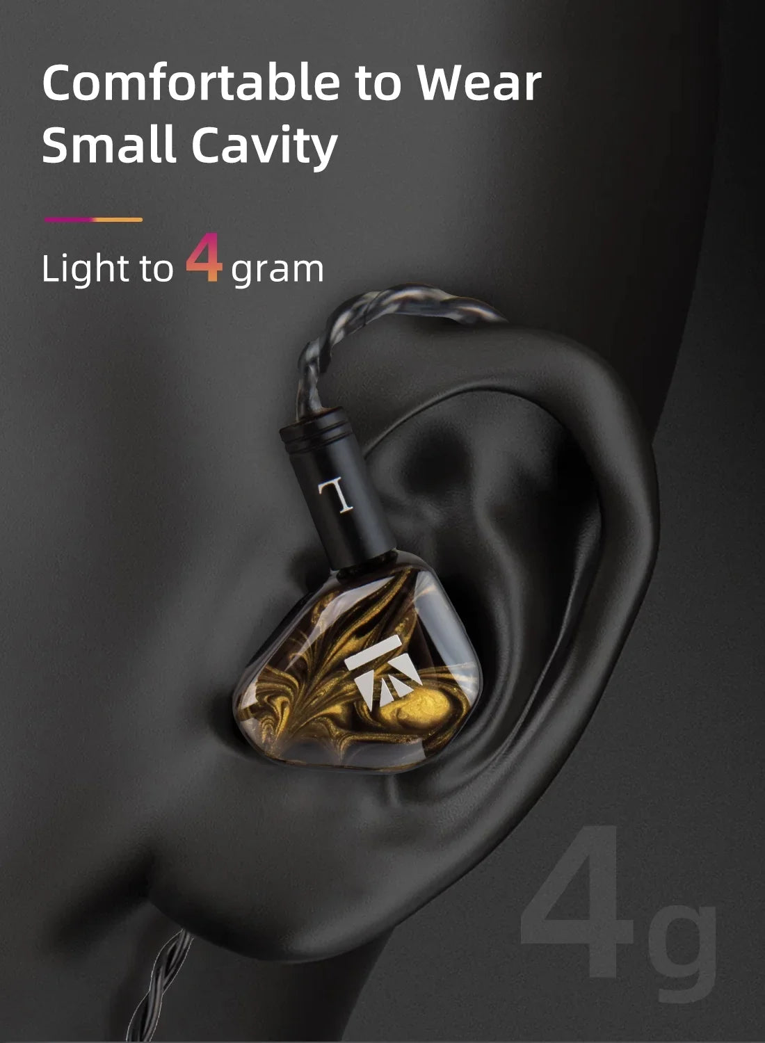Drvier IEM Headset HIFI Headphones KB01 Wired Music Beryllium Ear Dynamic Sport 10MM Earbuds Diaphragm Monitor Earphone KBEAR In