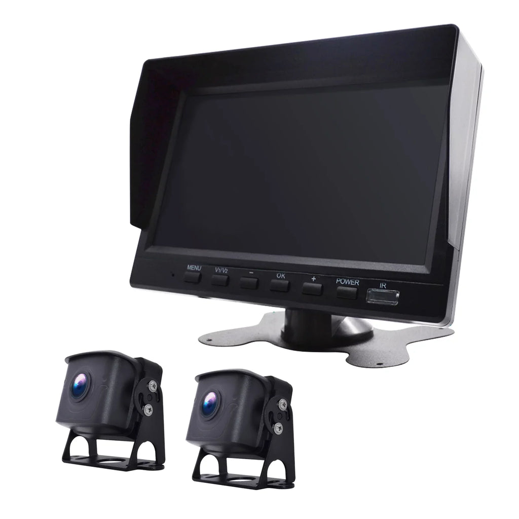 for Camera with Backup DVR RV Monitor Driving 7" Video BSD Bus+2 Truck Recorder