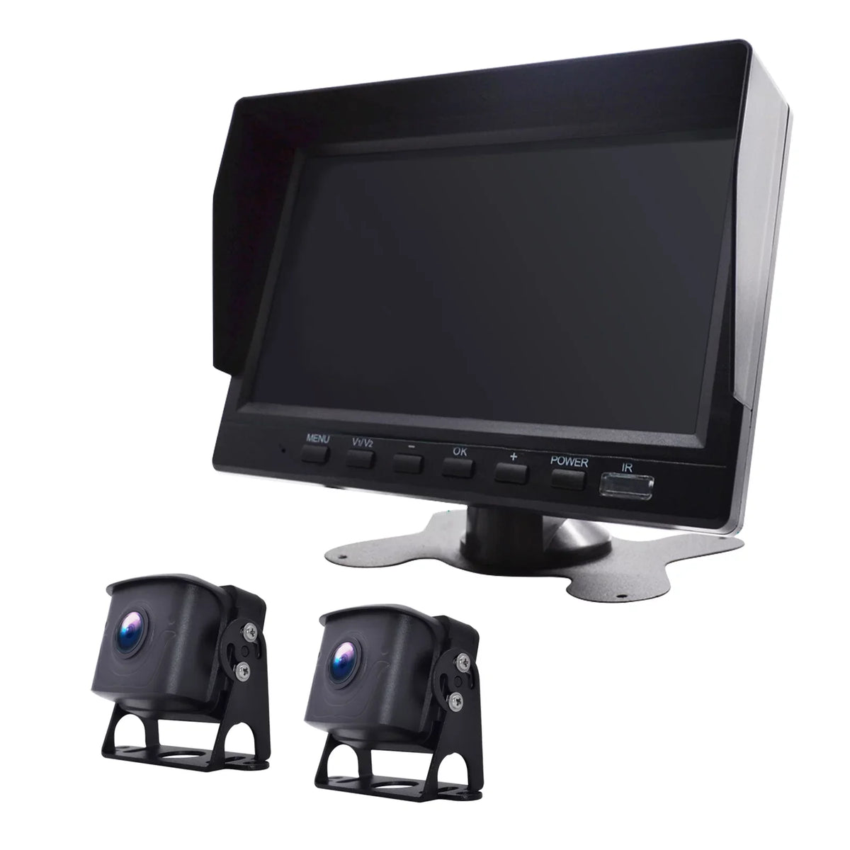 for Camera with Backup DVR RV Monitor Driving 7" Video BSD Bus+2 Truck Recorder