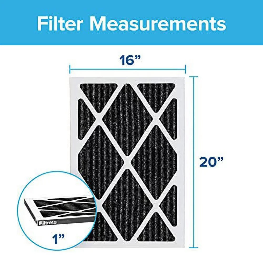 1200, AC Filter, 0.81) Allergen Furnace Odor x 15.69 Defense MPR Reduction, 6-Pack 19.69 dimensions x Filtrete (exact Air 16x20x1,