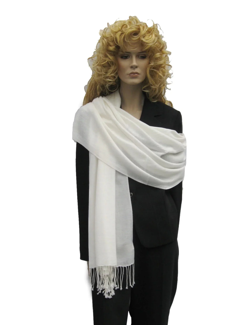 Shawl) Shawl/Cashmere Shawl/Shawls/Scarf/Scarves/Wrap/Stole/Muffler/Cape/Ruana/Blanket/Throw/Pashmina Regular Scarf/Wool/Silk (Cream/Ivory