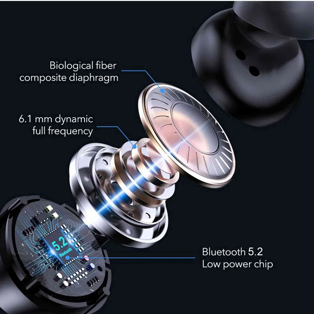 Plus Wireless 5.2 Dual with Boost Case, Doogee True IPX5 Bluetooth S88 Earbuds UrbanX Black, Compatible Charging Water Bluetooth Bass Connection, + Resistance, Balanced, Connect,