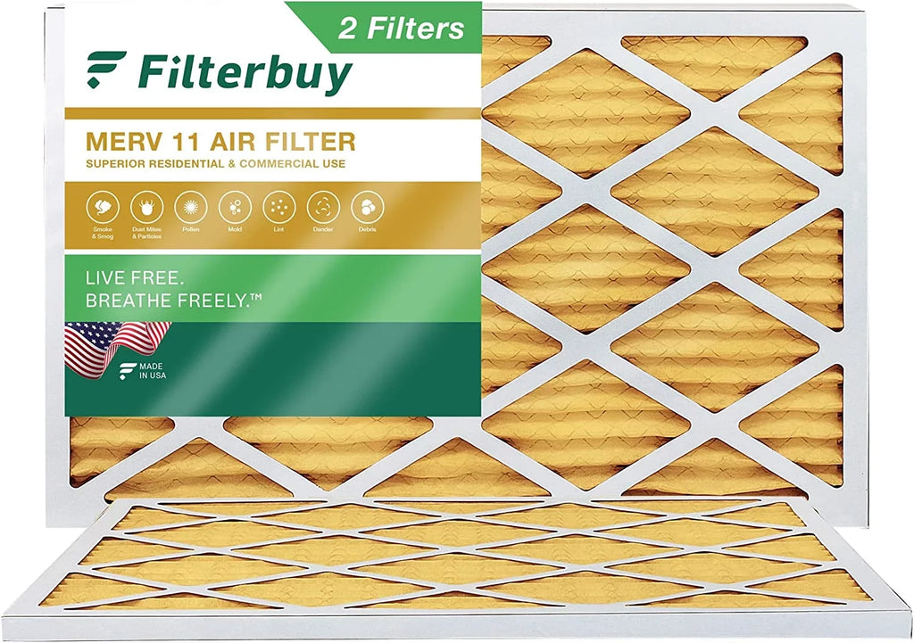 Filterbuy MERV Air Filters HVAC AC Furnace 14x24x1 11 Pleated (2-Pack)