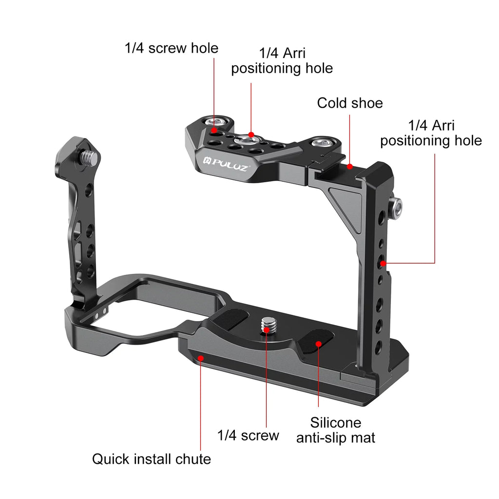 PULUZ with For FX3 ILME-FX30 Camera / Cage NOTA Stabilizer Metal Sony Slider(Black) Rig