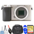 Accessory Digital - a6400 Silver) Kit Sony 7PC Only (Body Alpha Mirrorless Camera