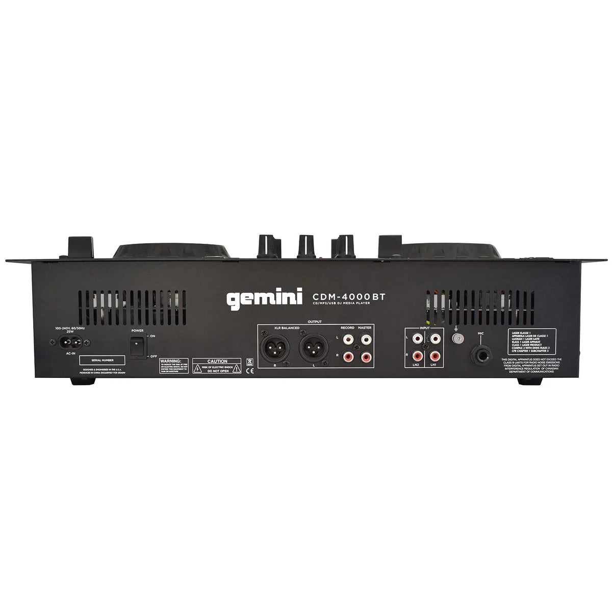 CD/MP3/USB Speaker Player AS-1500P & Bluetooth with 15" CDM-4000BT Gemini Active Woofers Media Package DJ