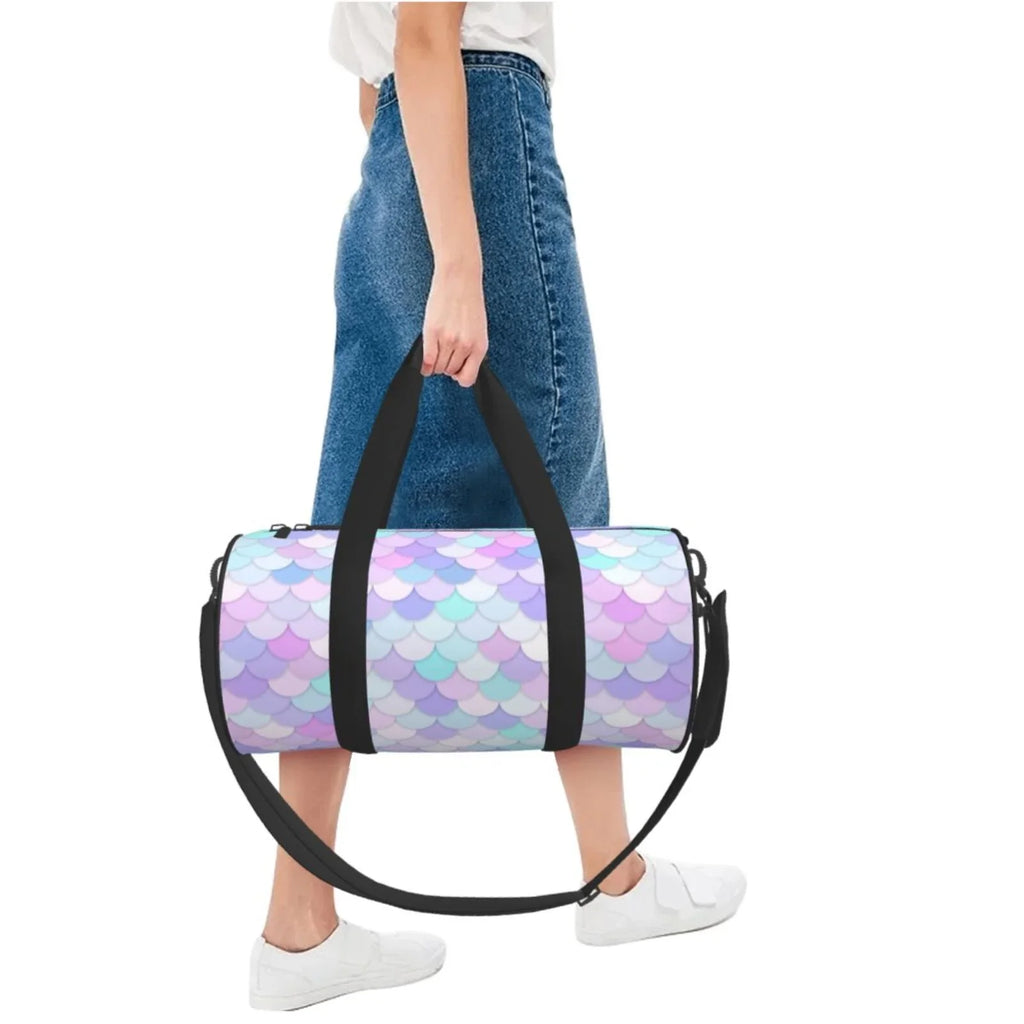 Coaee Large Waterproof Bag Pocket Compartment Cylinder and Travel Bag Bag Luggage Scales Rainbow Sports Gym Capacity with