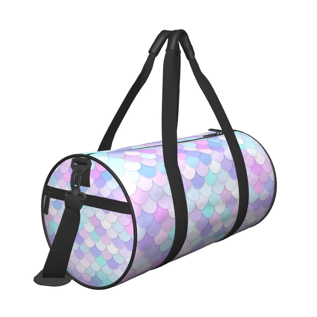 Coaee Large Waterproof Bag Pocket Compartment Cylinder and Travel Bag Bag Luggage Scales Rainbow Sports Gym Capacity with