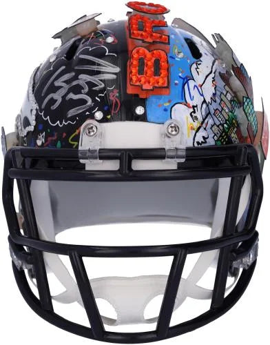'- Helmet - Authentic Certified Charles Broncos Fazzino Fanatics - Hand Peyton by B703374 Denver Artist Manning Autographed Mini Painted