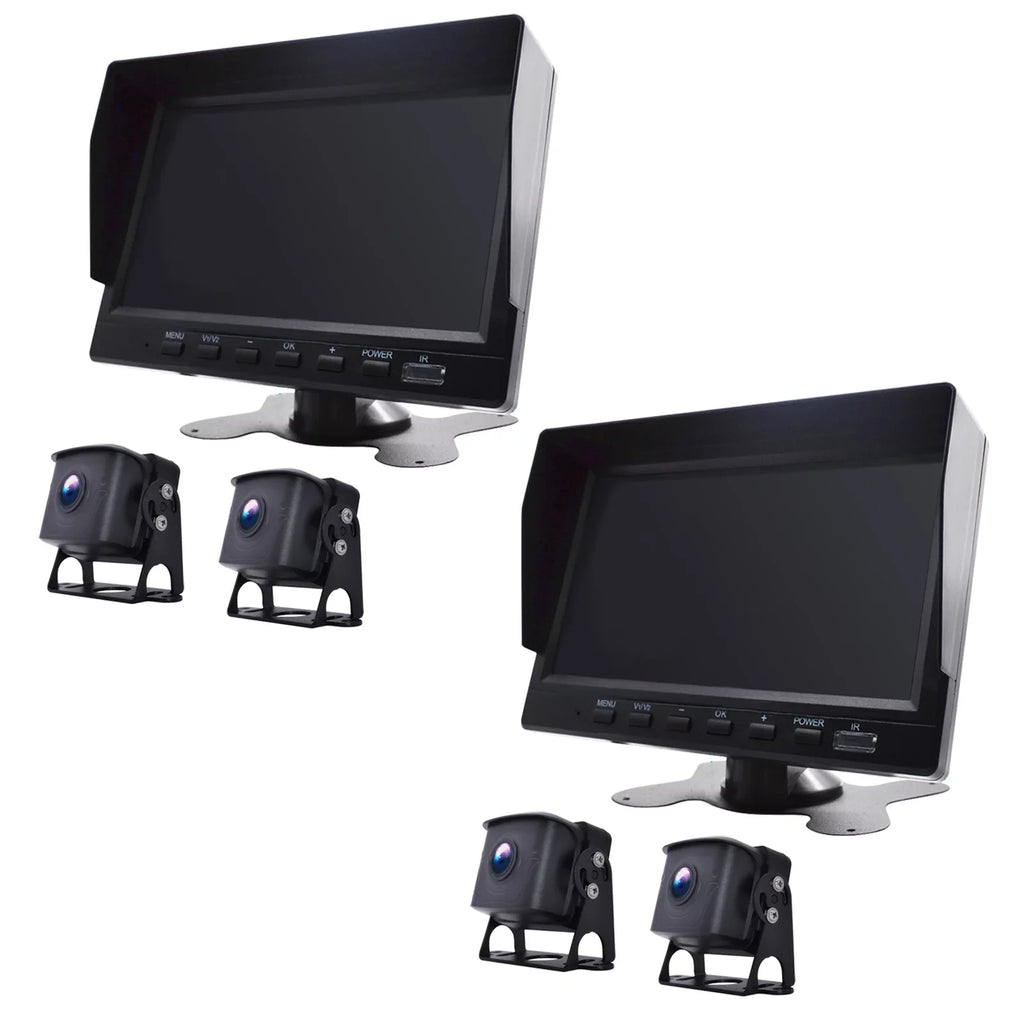 for Camera with Backup DVR RV Monitor Driving 7" Video BSD Bus+2 Truck Recorder