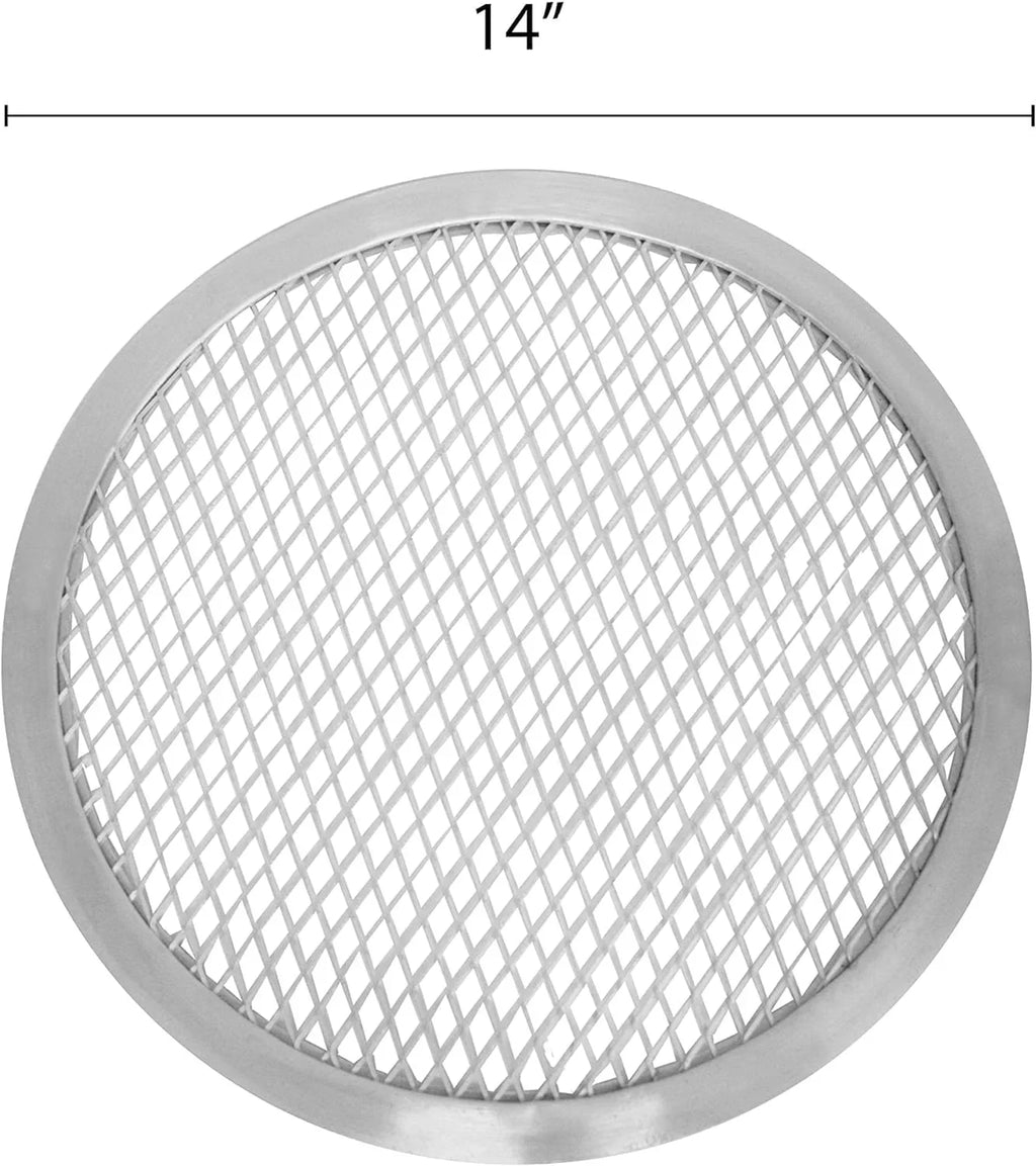 Screen Pizza Round Rim- Restaurants Pizzeria TrueCraftware- 2 15” Baking of Tray Pan Round Pizza Home Set & for Seamless Pizza Kitchen Bakeware Baking Tray Aluminum Screen