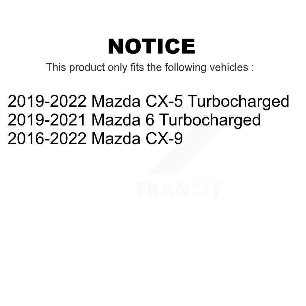 Disc 6 For Mazda Rotors Brake Front CX-9 K8-101766 CX-5 Pair