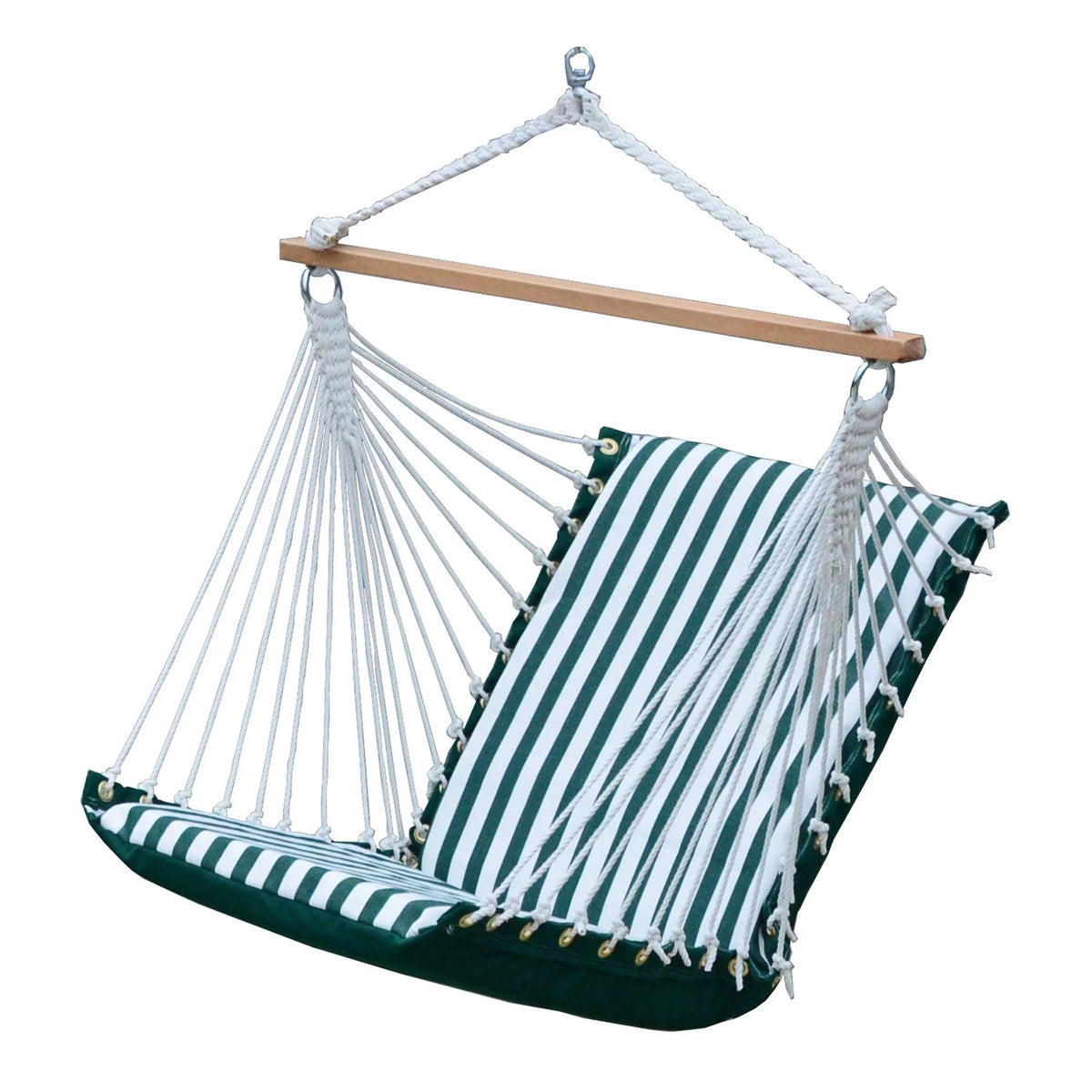 White Hamptons Collection Comfort Chair Acrylic 48" and Soft The Green Hammock