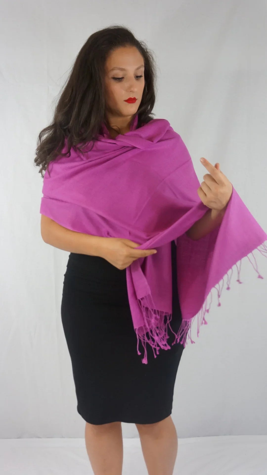 Sorbet) (Raspberry Scarf/Scarves/Shawl/Shawls/Stole/Wrap/Pashmina Scarf/Pashmina Scarf/Wool/Silk Shawl/Cashmere/Cashmere