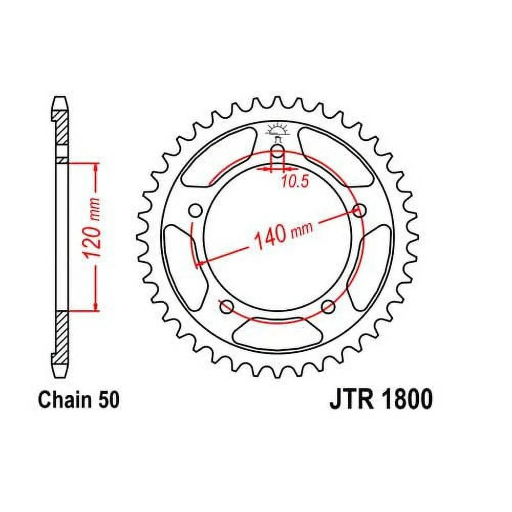 GSX-R1000 Street 45T Rear JT SUZUKI 2001-2006 Steel Sprocket for