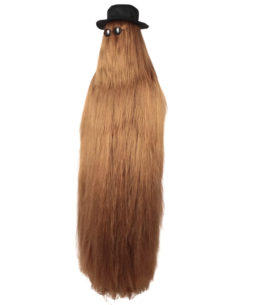 Adult Dapper Addams Costume, Synthetic Brown Family Monster Itt Cousin Creature Fiber, Halloween Unisex HPO