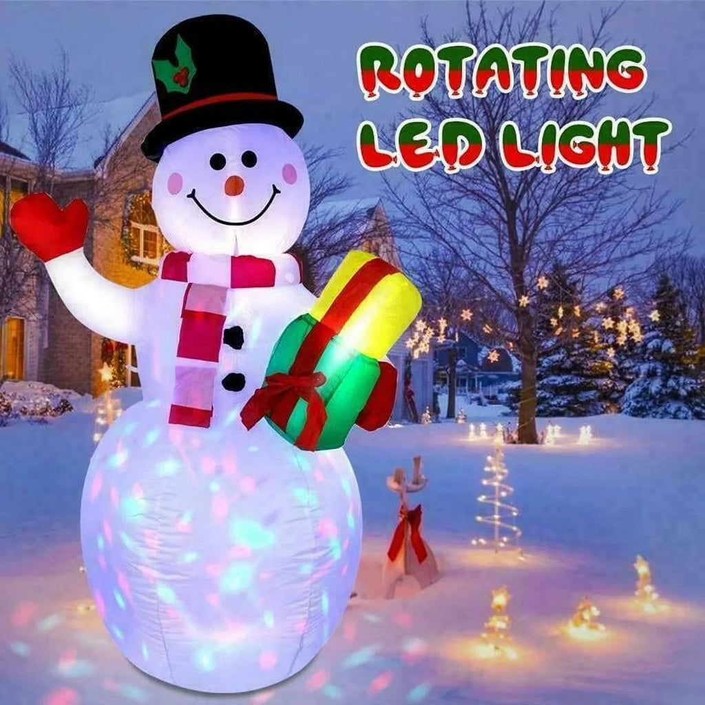 Decoration Blow Lights Up with Christmas LED Decor Garden Snowman Christmas Outdoor Rotating Inflatables Yard 5ft