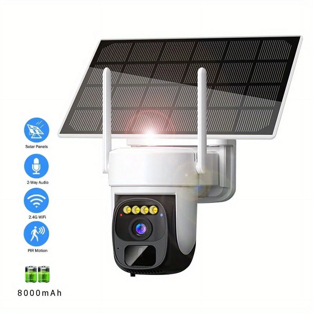 Outdoor Easter, President's Solar-Powered Day, IP66 360° 2K Birthdays, Camera Vision, Talk, Detection, Gift Night 2-Way & for Tilt - Color Wireless Pan with Perfect Motion Waterproof Boys 3MP Security