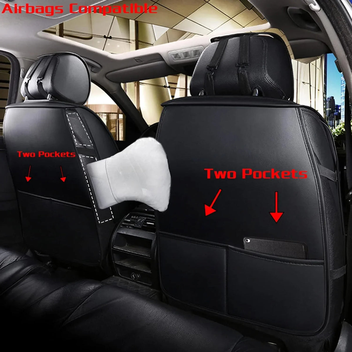 Fit Set Wheel Accessories Seat Seat Automotive Leather ci,same Guc Luxury 5 Trucks, and Included(Gray) Covers Pillows SUV & Full Pick-up Covers KABUQI high-end Cars model Seat Steering for Cover