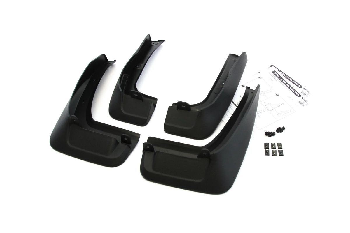 Flaps Hybrid Compatible & - Highlander PT345-48140 Toyota Auto with Molded 4pc Red 2014-2019 Full Front Hound Gas Set 2WD Models Rear Mud and PT34548140