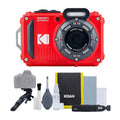 Camera Pixpro Kodak Shockproof (Red) Bundle 16MP 2.7-Inch WPZ2 Waterproof LCD 4x