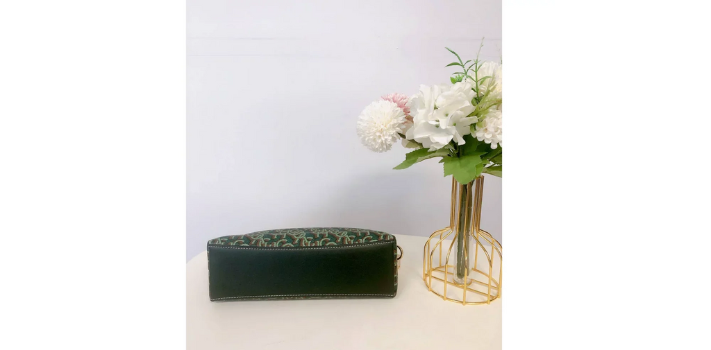 CF343 Coach IN Print Crossbody Monogram With Green Coach Madi