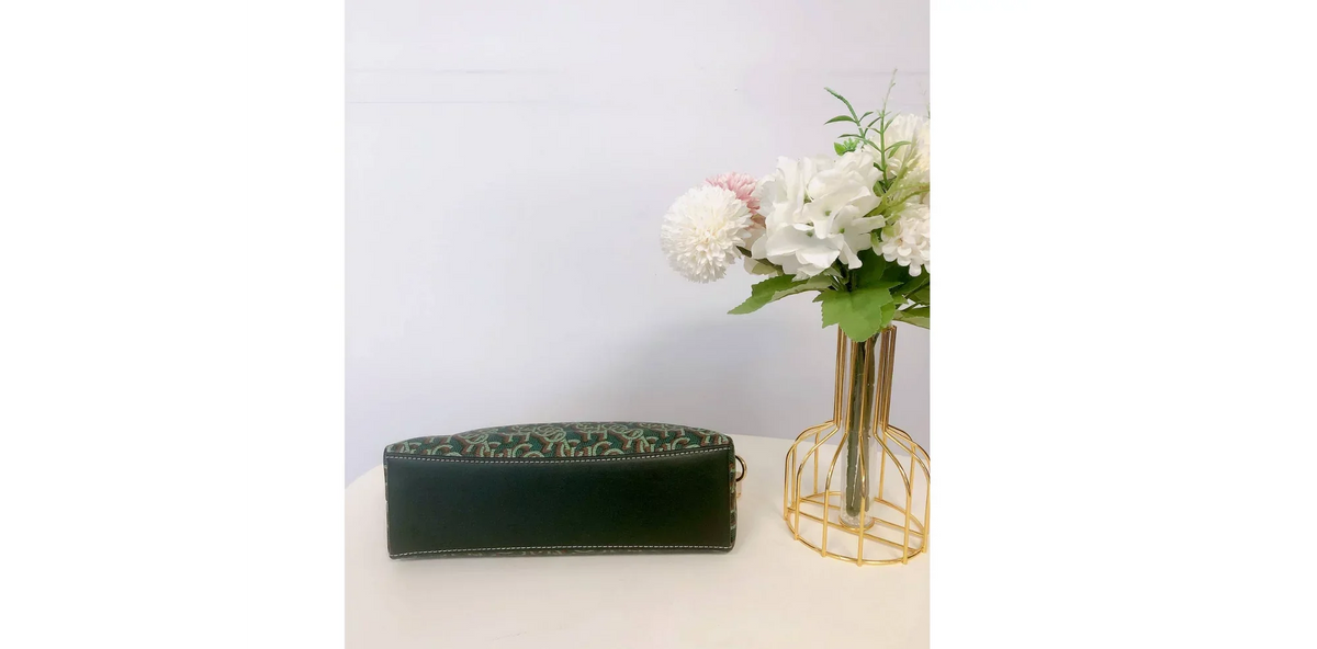 CF343 Coach IN Print Crossbody Monogram With Green Coach Madi