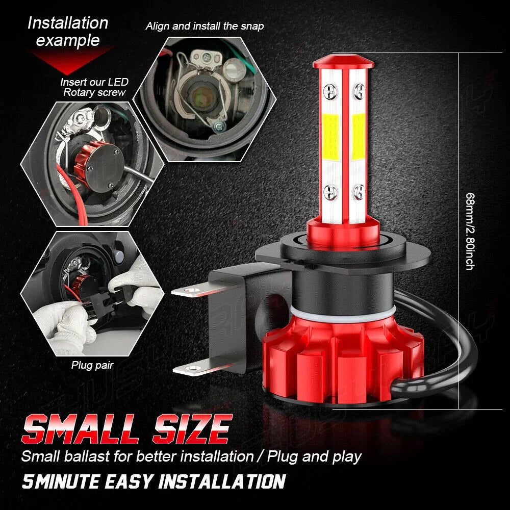 2011 Headlight 9005+H7 Mazda H8/H9 2010 6X 2007-2009 High/Low Bulb for CX-7 Fit LED Fog Kit