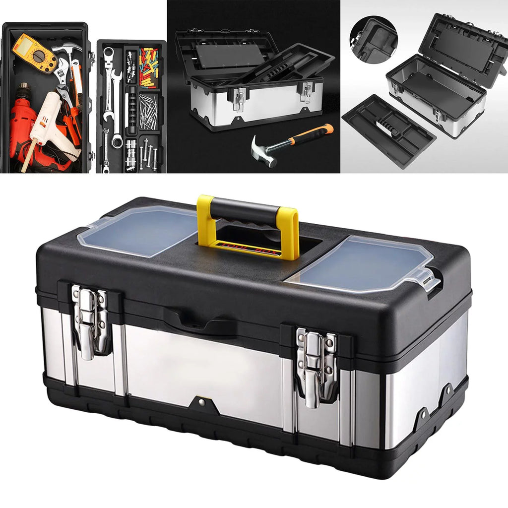 Car Repair Storage Case Tools for Trunks Case Lockable Toolbox 17inch Carry Plumber