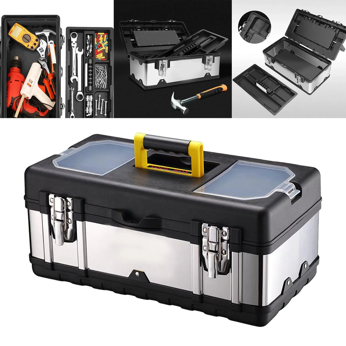 Car Repair Storage Case Tools for Trunks Case Lockable Toolbox 17inch Carry Plumber