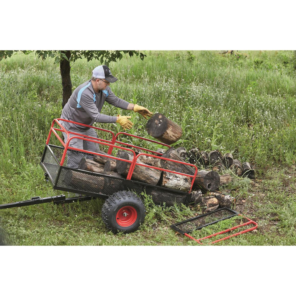 ATV Trailer, Duty with Carrier Heavy Carts Guide Cargo Gear Utility Wheels,