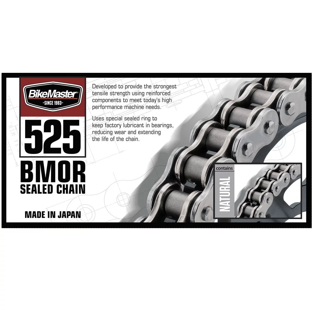 F800 2008-2013 Kit Front Chain Rear Sprocket MAXIMA Natural BMW Street & JT Wax, 525 for BIKEMASTER Sealed with BMOR GS
