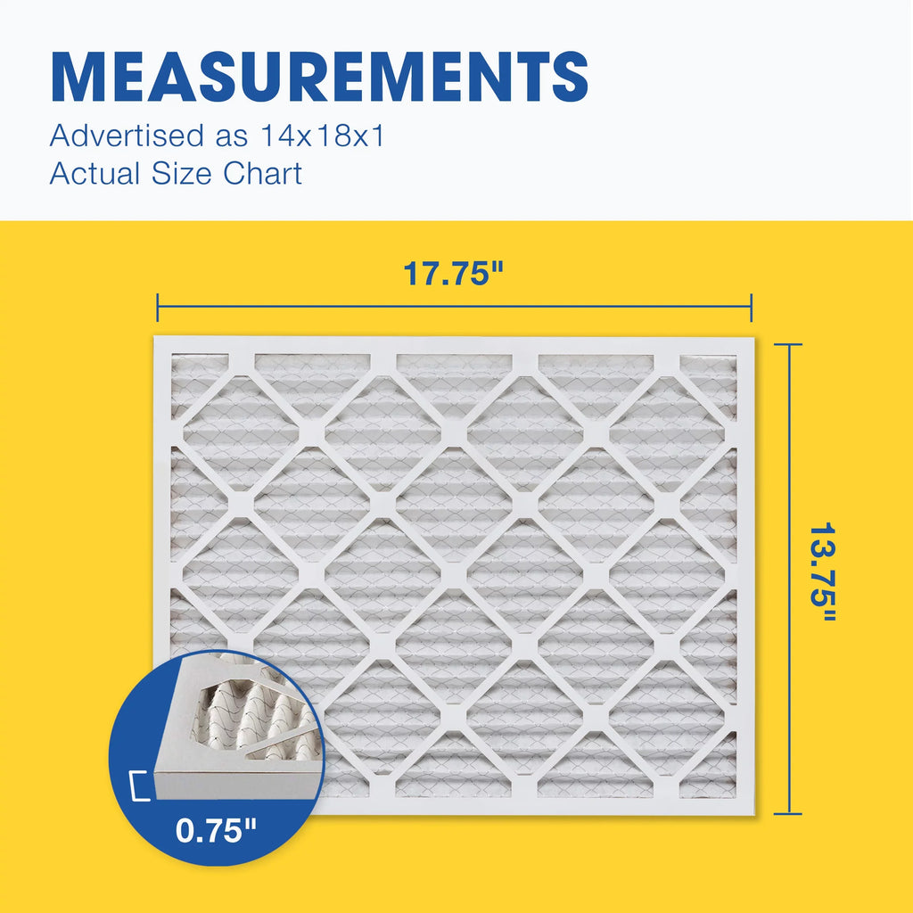 Air 14x18x1 Furnace Pack Air AC Filter, MERV Aerostar 8 6 Pleated Filter,