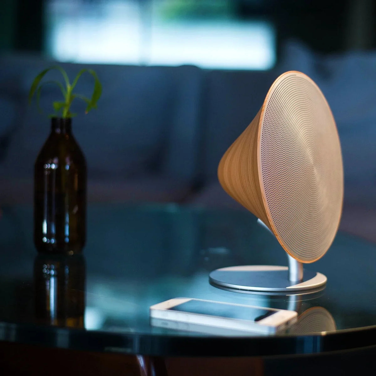 Wood Channel ENAPY Gramophone Surface Bluetooth Wireless Touch with Speaker 2