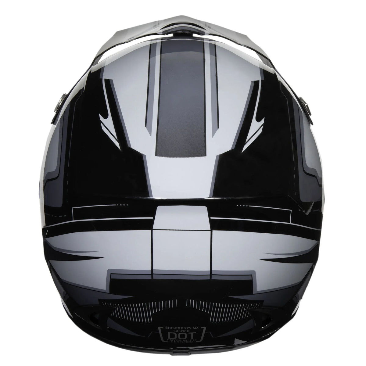 Black-Grey, Approved, Adult XL MX Helmet, FRENZY DOT