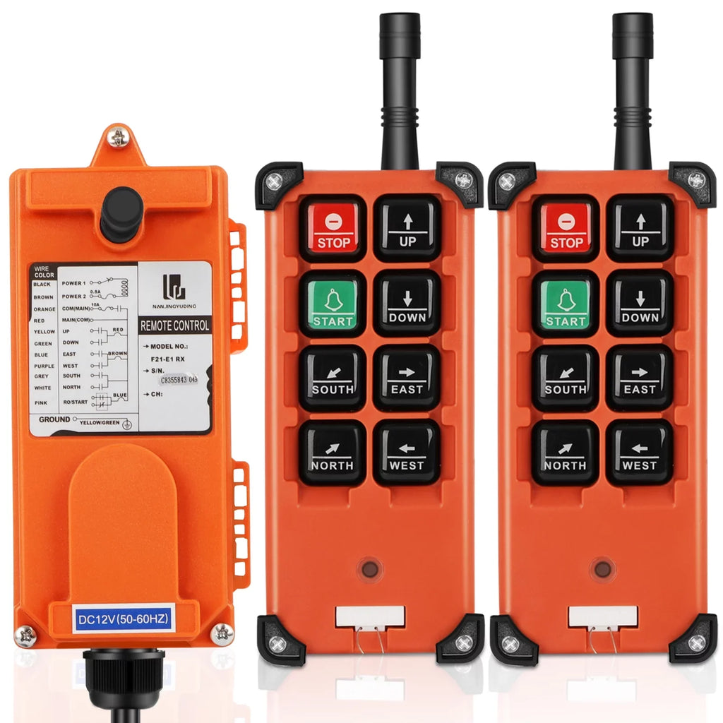Lift 12V Electric Tower 8 Radio Control Bridge Overhead 1 + Switch Industrial Crane Crane Winch Crane Receiver Remote 2 Wireless Hoist Buttons Transmitter DC