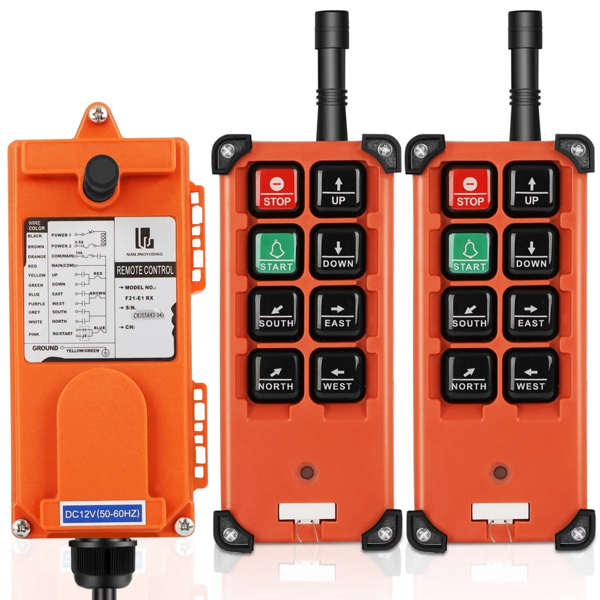 Lift 12V Electric Tower 8 Radio Control Bridge Overhead 1 + Switch Industrial Crane Crane Winch Crane Receiver Remote 2 Wireless Hoist Buttons Transmitter DC