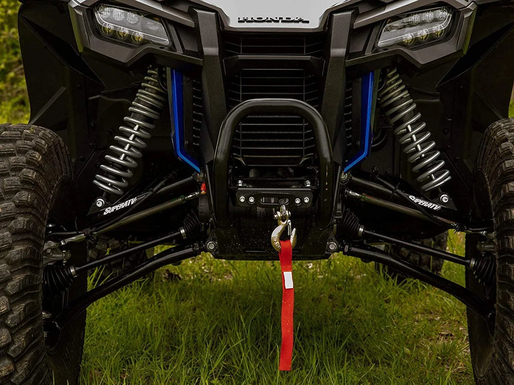 Winch Ops for Install! Honda Kit 1000X-4 1000R 3500 lb. Talon Talon Winch 2020+ lb Complete Ready Heavy Plate with / SuperATV Black for Winch 2019+ 3500 Duty 1000X Included Mounting