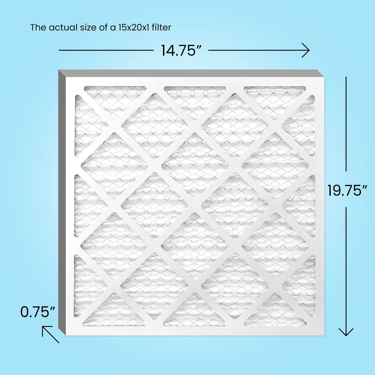 15x20x1 Filter Pack) MERV AC Mint Pleated Air Furnace 8, (6 Air, Filters HVAC
