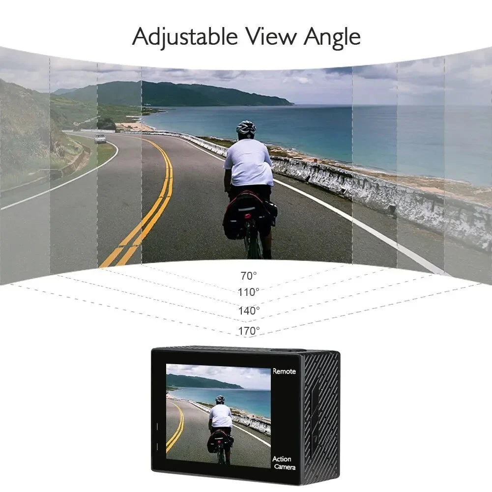 with Waterproof Sports 20MP Wi-Fi Camera (Black) AKASO 4 4K Full HD Action Brave