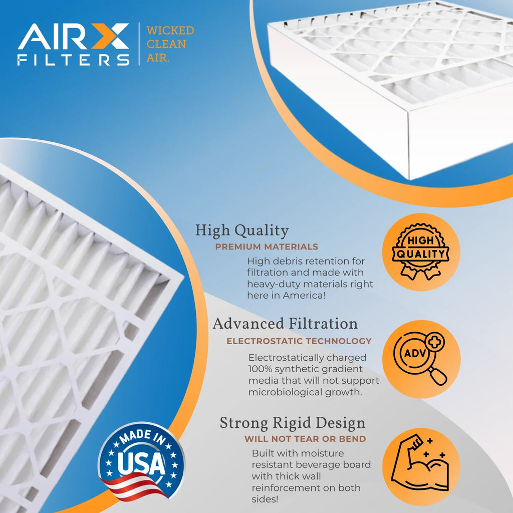 1200 & Filter #000-0448-001 MPR by with Compatible to MERV Skuttle 16x25x5 2 Made Air Filter Comparable 7 AIRX FPR AIR. 16x25x5 Pack CLEAN WICKED MPR DB-25-16 1000, 11 Premium FILTERS USA Furnace